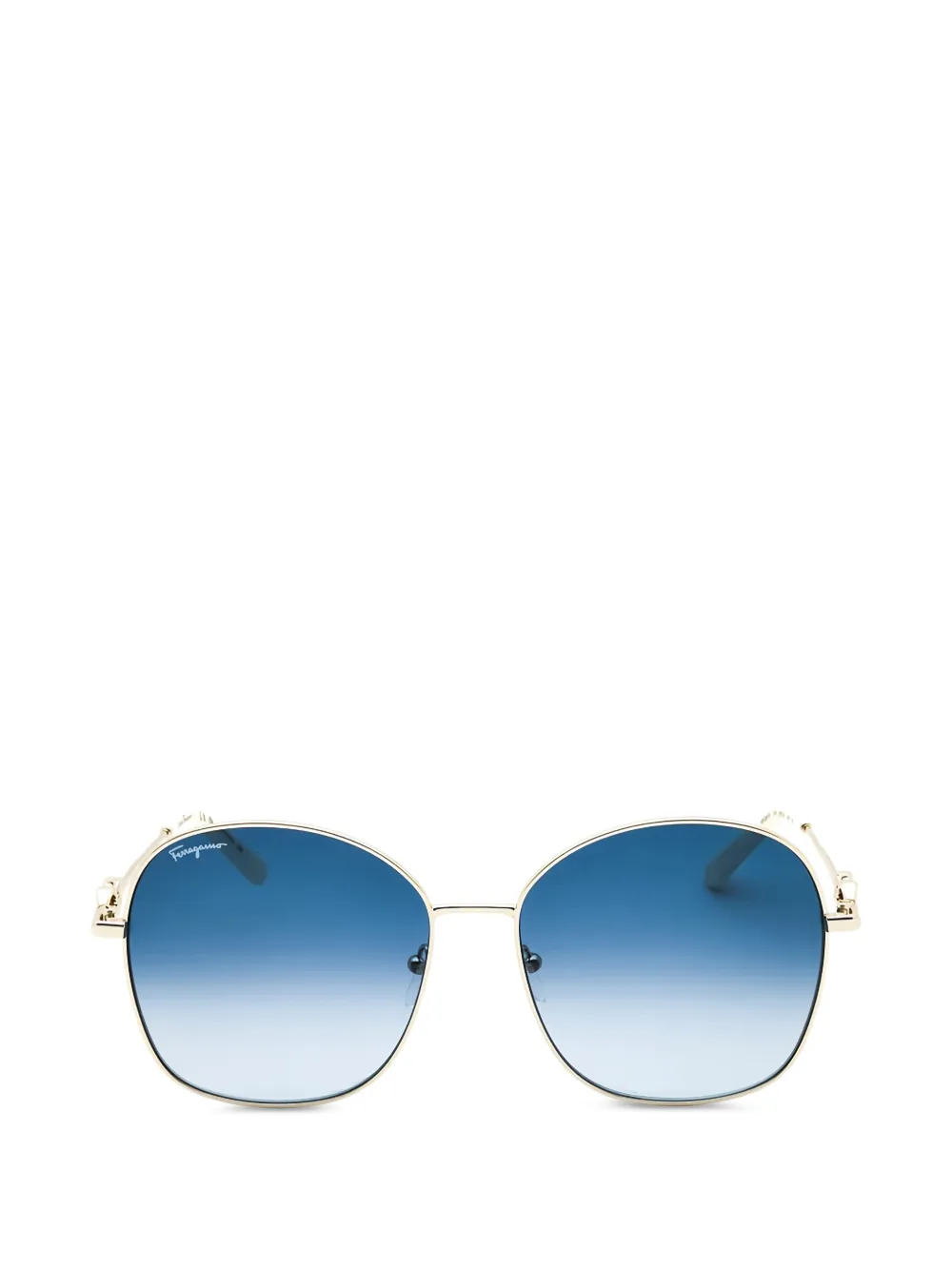 Ferragamo Eyewear Gancini round-frame sunglasses - Oro