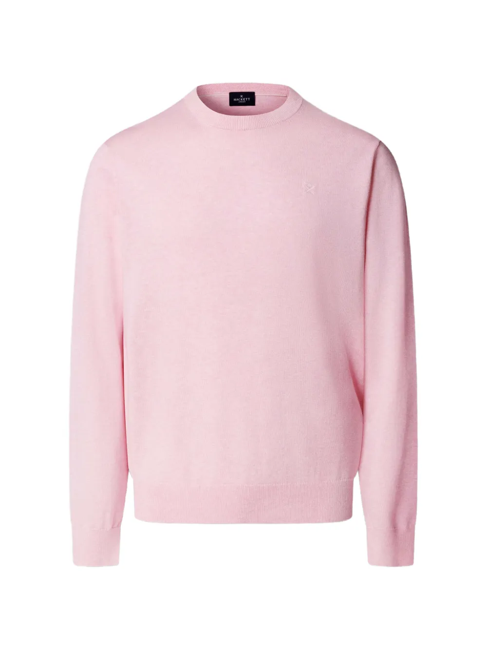 Hackett Embroidered Crew-neck Long-sleeve T-shirt In Pink