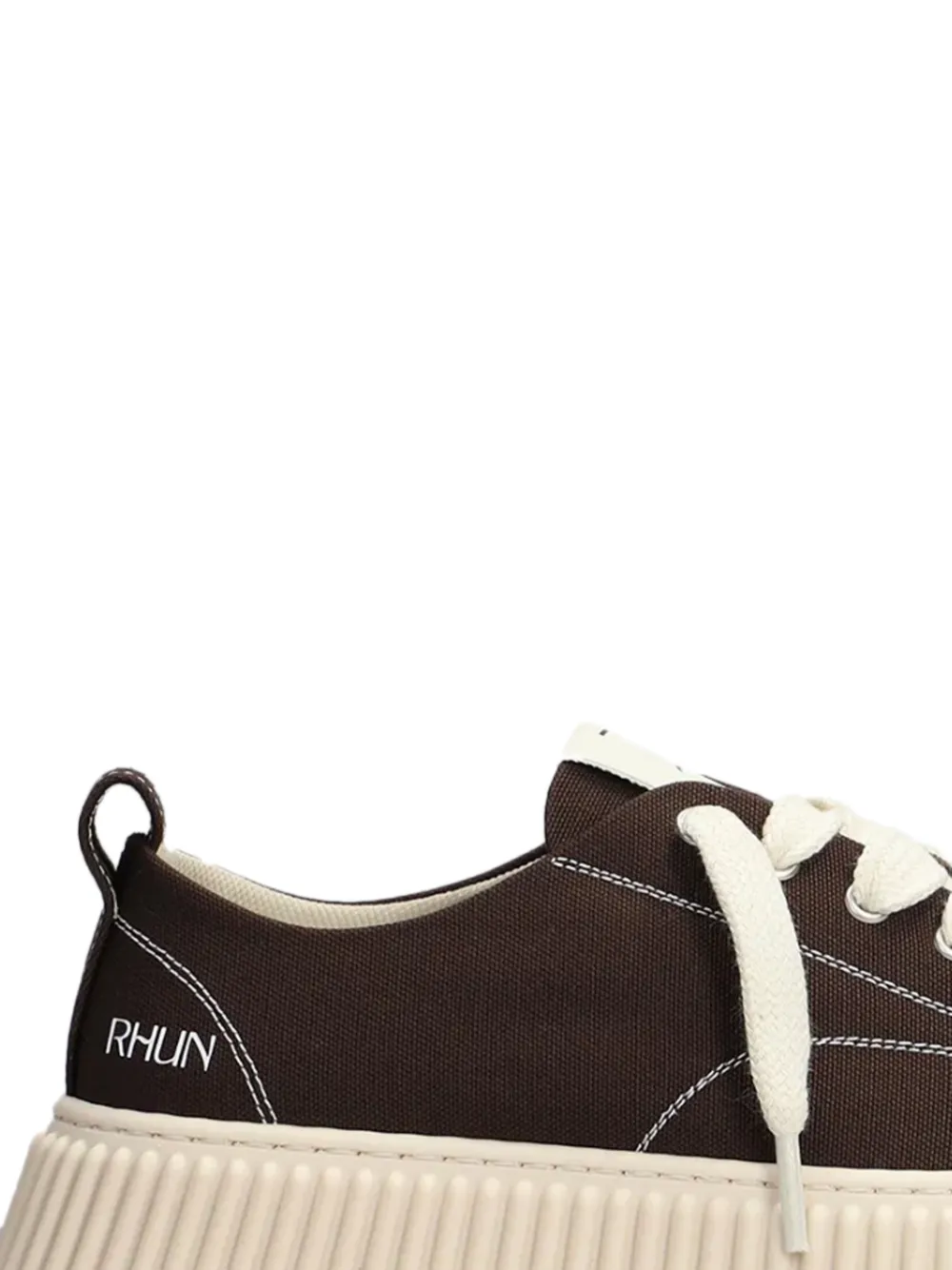 Rhun 2020 Treble logoprint canvas sneakers Bruin