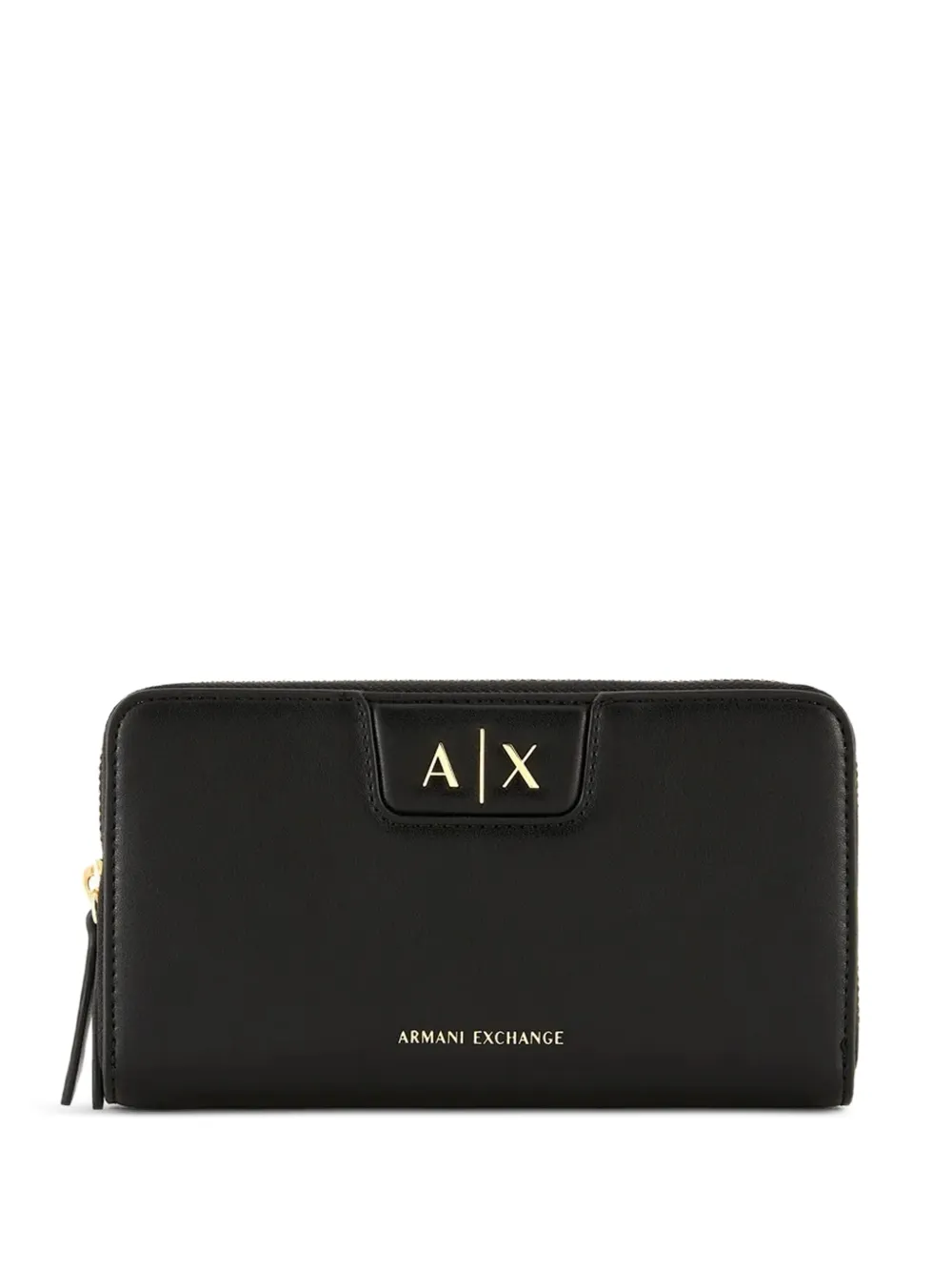 Armani Exchange logo-plaque zip-around wallet - Nero