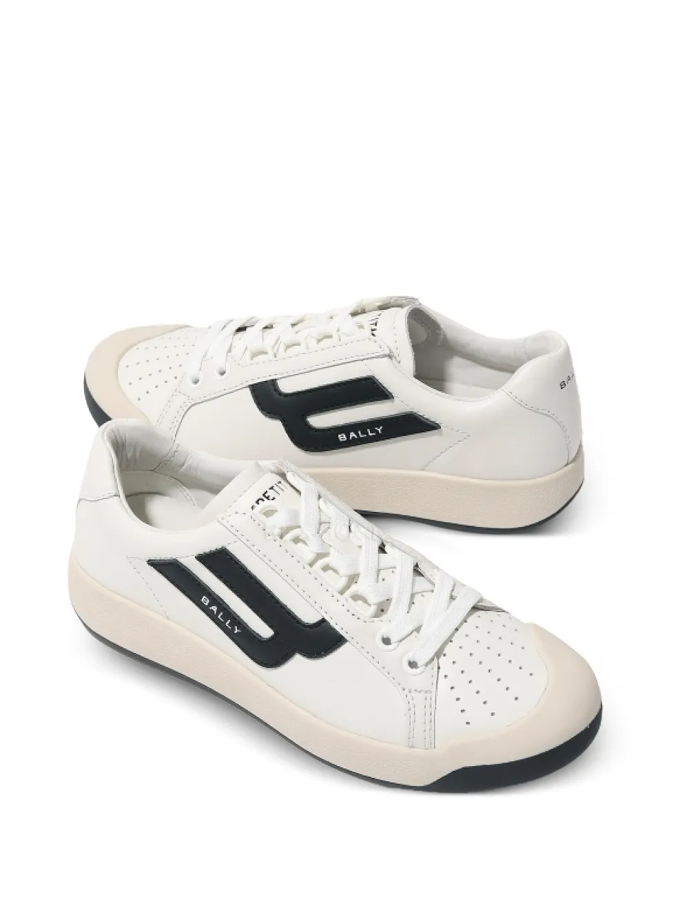 Bally Competition logo-patch perforated sneakers Wit