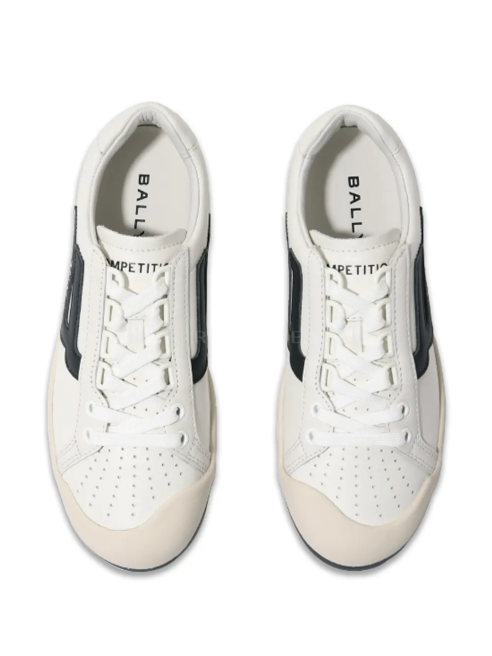 Bally Competition logo-patch perforated sneakers Wit
