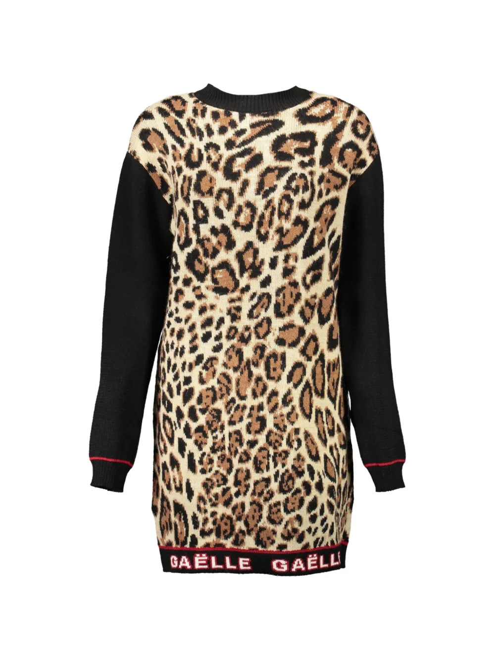 Gaëlle Paris leopard-print knitted dress