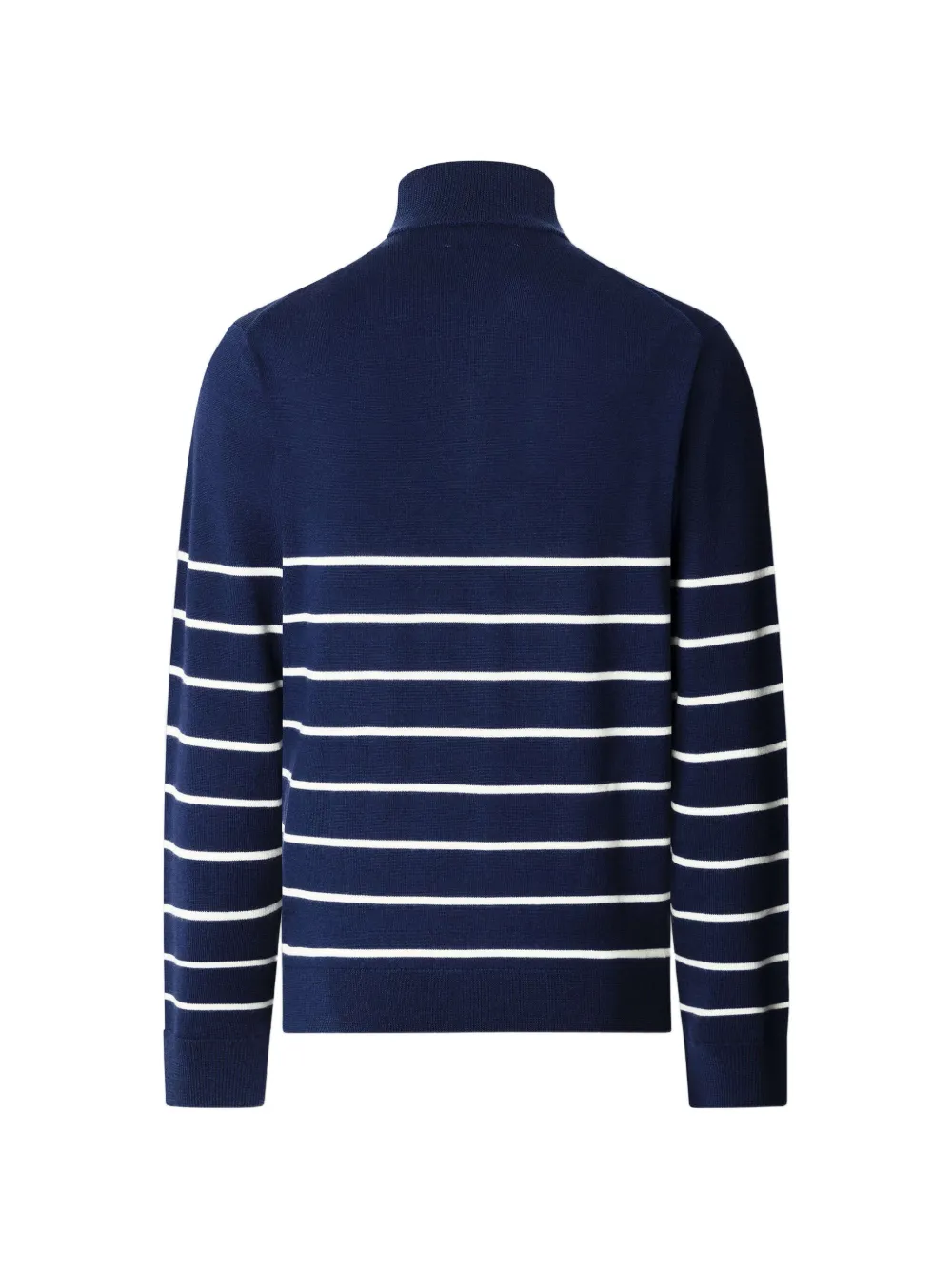 Hackett Stripe-pattern Half-zip Sweater In Blue