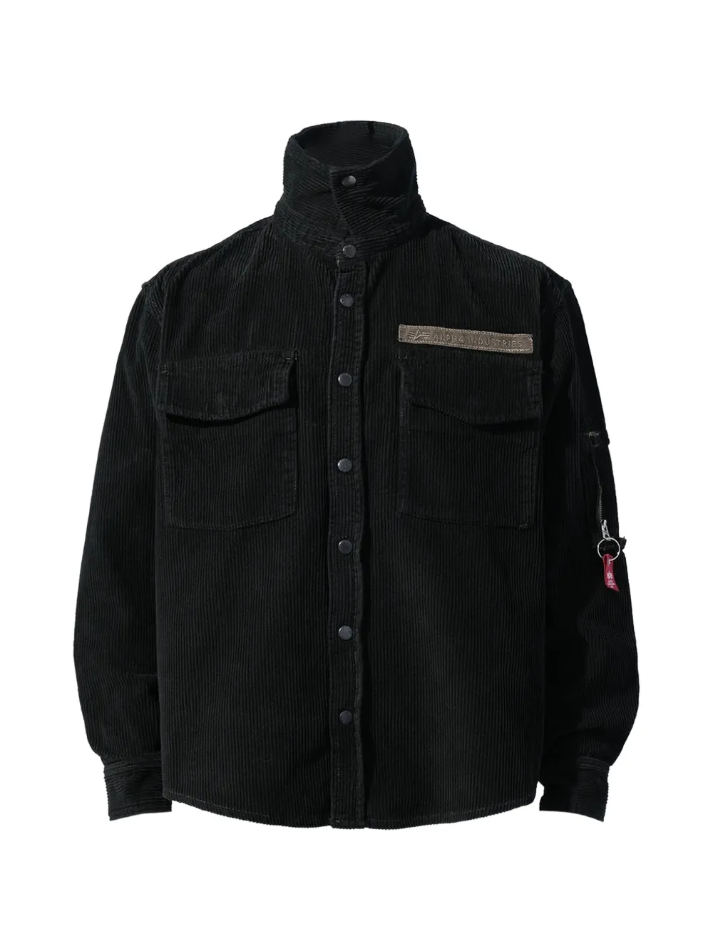PROTOTYPES graphic-print corduroy shirt - Schwarz