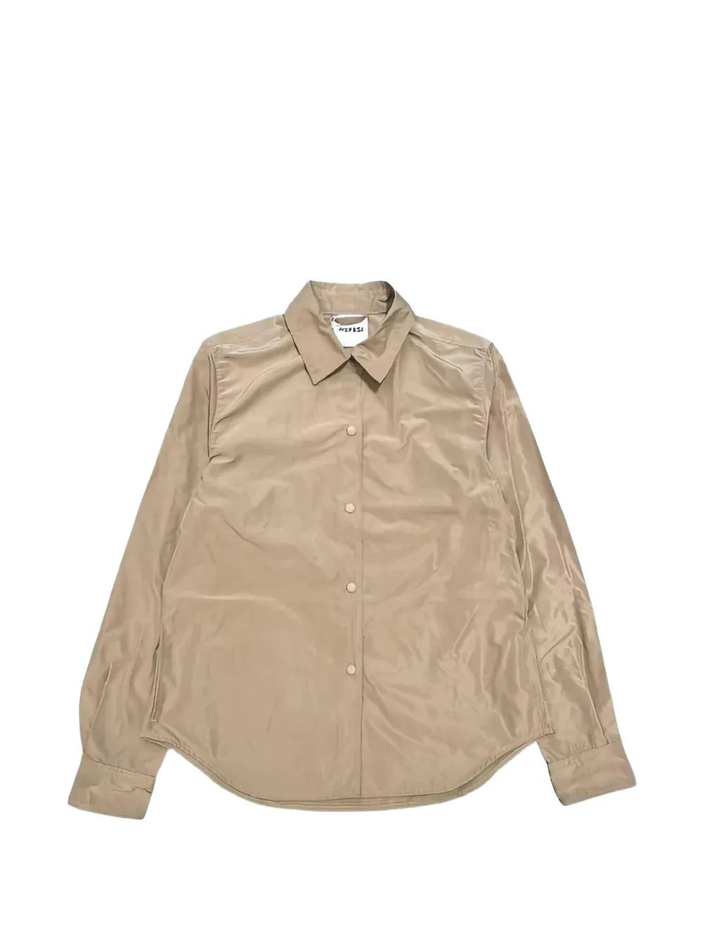 ASPESI press-stud curved-hem shirt - Nude
