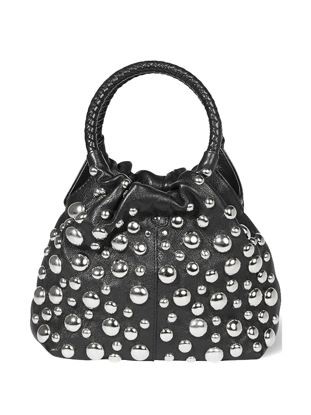 Jérôme Dreyfuss Small Gordi S Stud-embellished Bucket Bag In Black