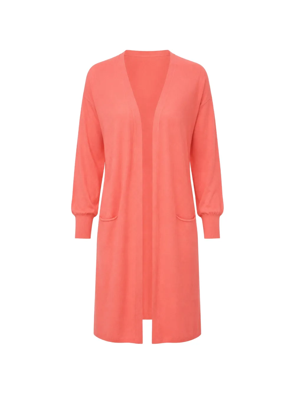 Malo cotton-piqué ribbed-cuff cardigan - Orange