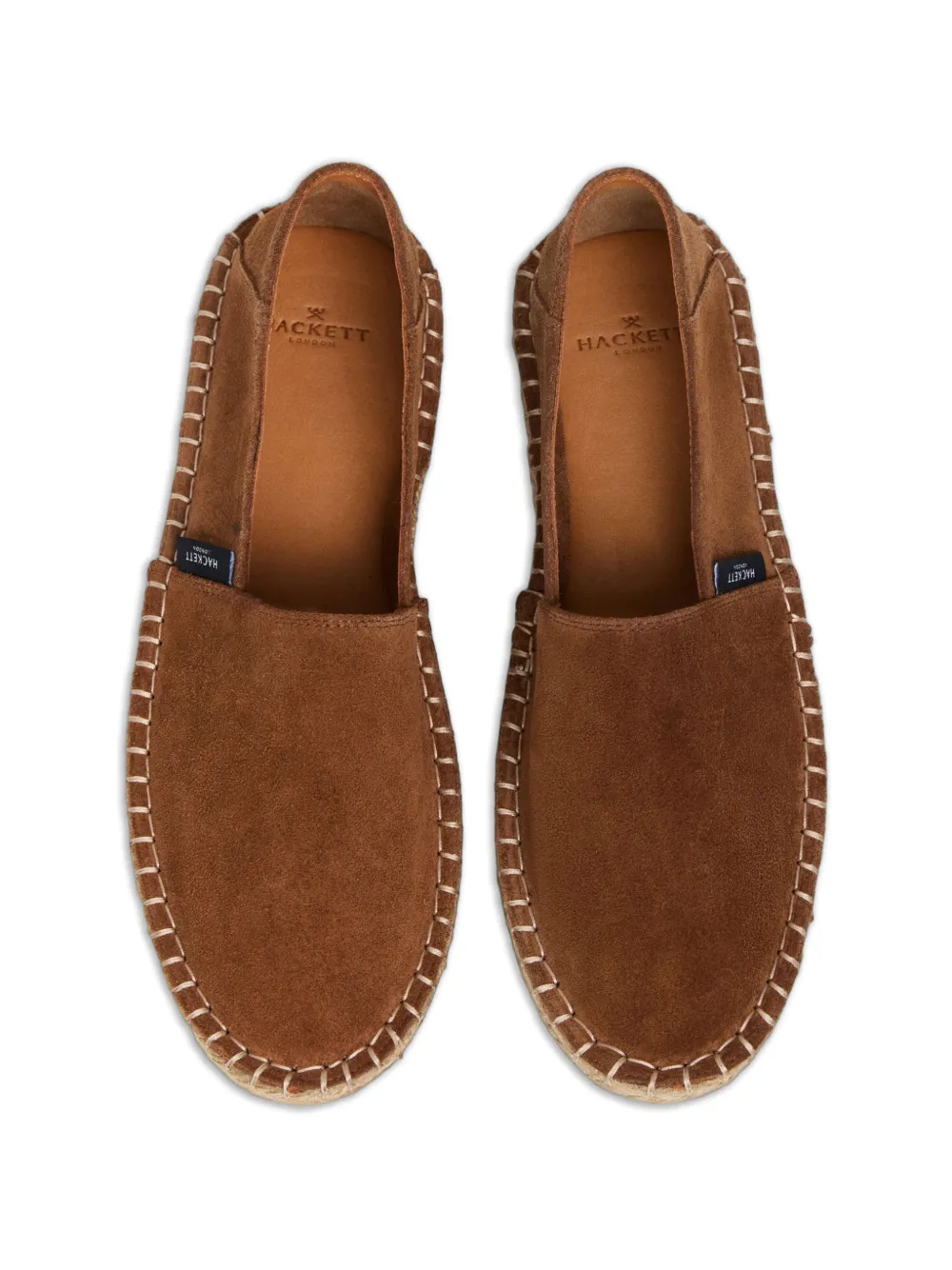 Hackett London Baywatch suède espadrilles Bruin