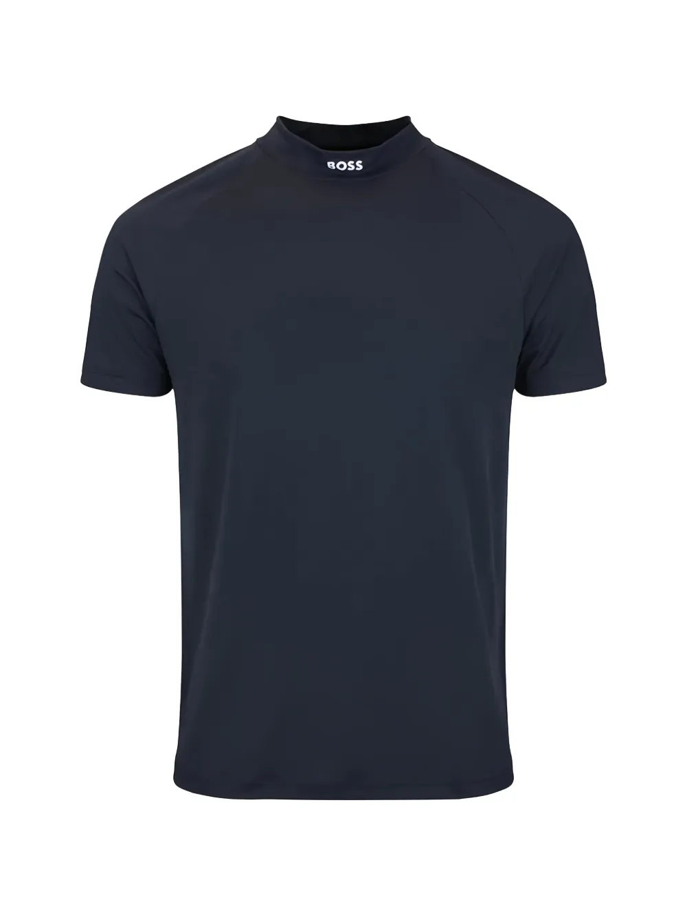BOSS logo-print raglan-sleeve T-shirt - Blau