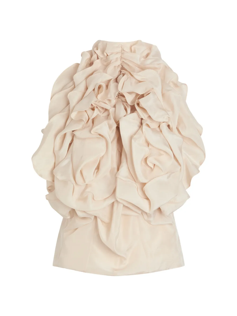 Maison Margiela ruffled sleeveless blouse - Toni neutri