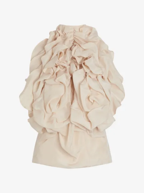 Maison Margiela ruffled sleeveless blouse