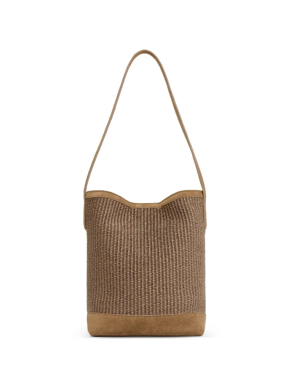 Mansur Gavriel small Everyday Cabas leather-trim tote bag - Marrone