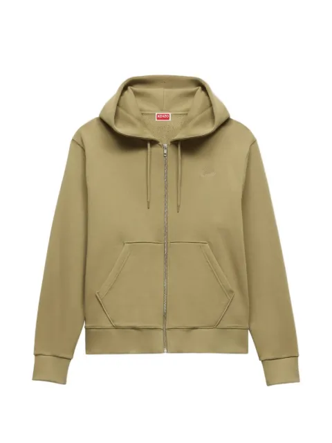 Kenzo logo-embroidered zip-up hoodie