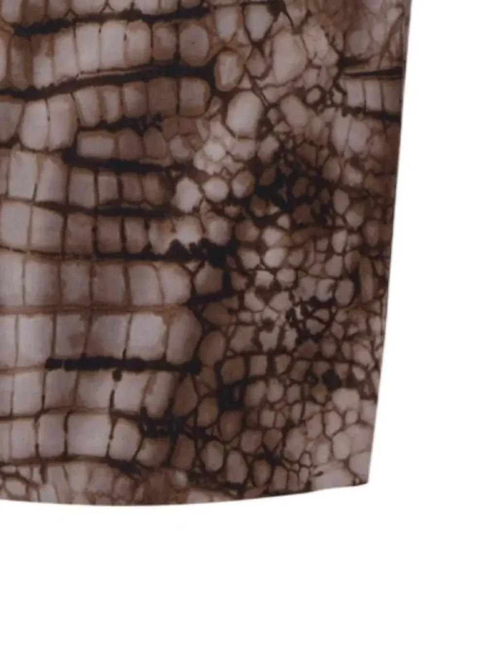 Elisabetta Franchi Midi-kokerrok met krokodillenprint Bruin