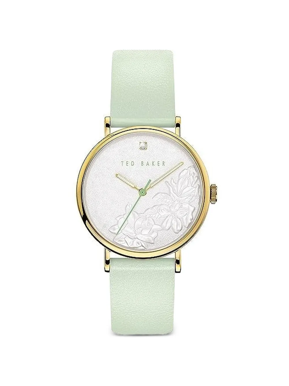Ted Baker Phylipa floral-embossed 37mm watch - Bianco