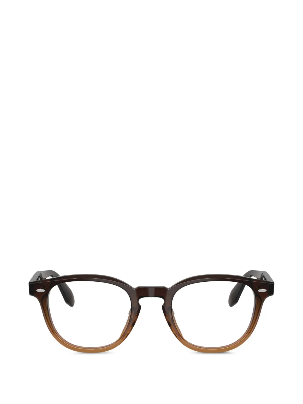 Oliver Peoples round-frame glasses - Marrone