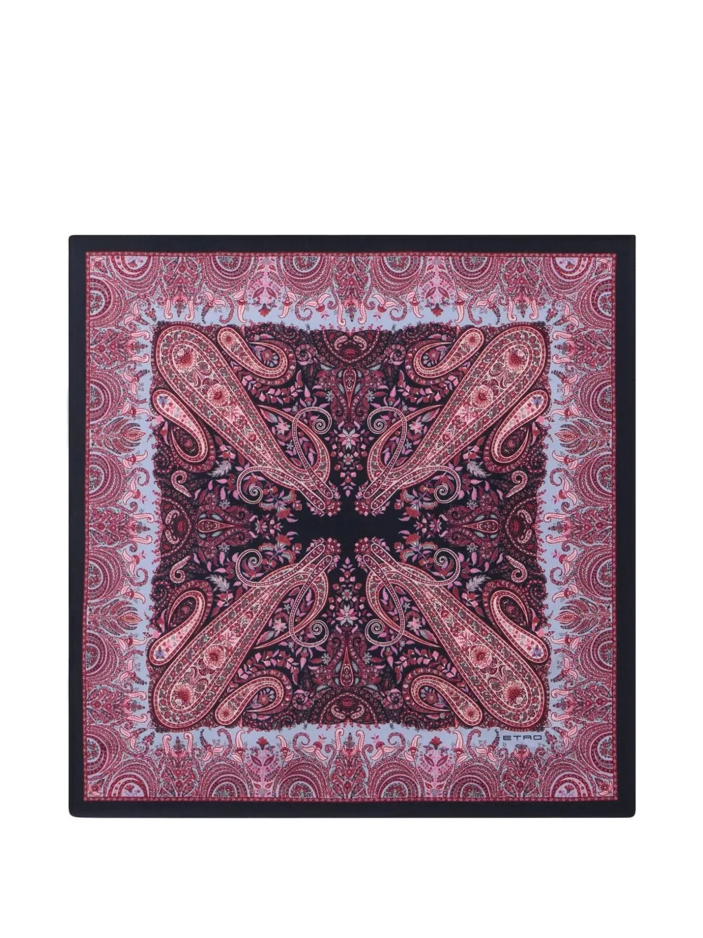 ETRO paisley-print square pocket silk scarf - Viola