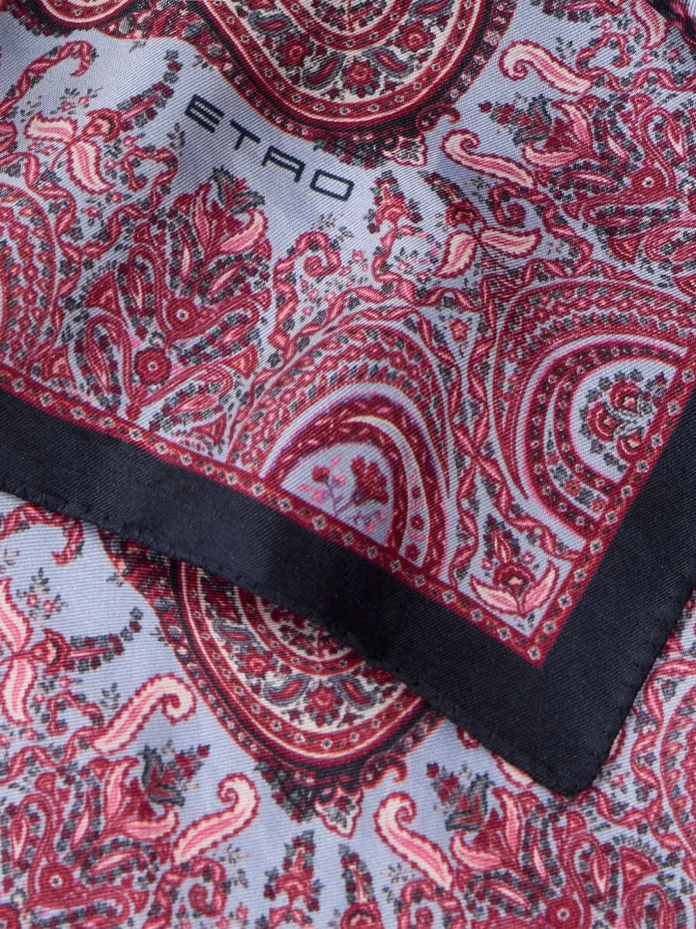 ETRO Zijden pochet met paisley-print Paars