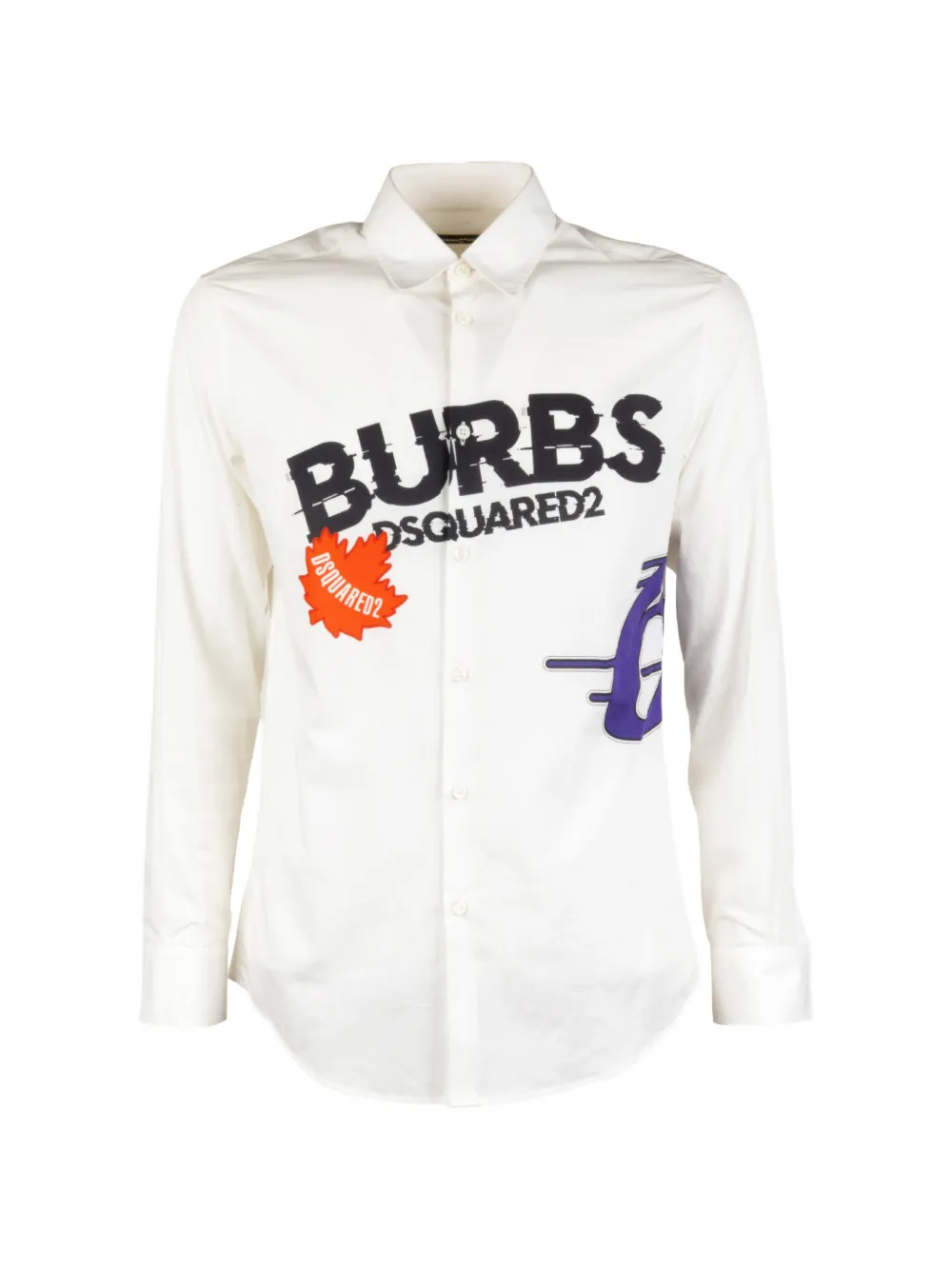 DSQUARED2 graphic-print cotton shirt - White