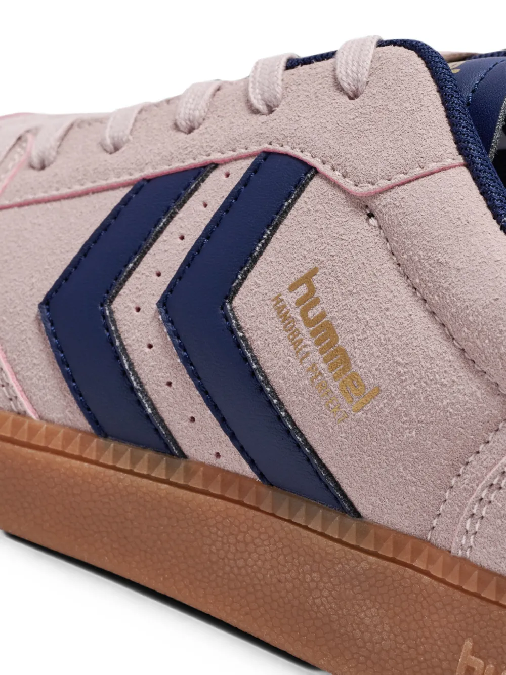 Hummel Geperforeerde sneakers met gestreept vlak Roze