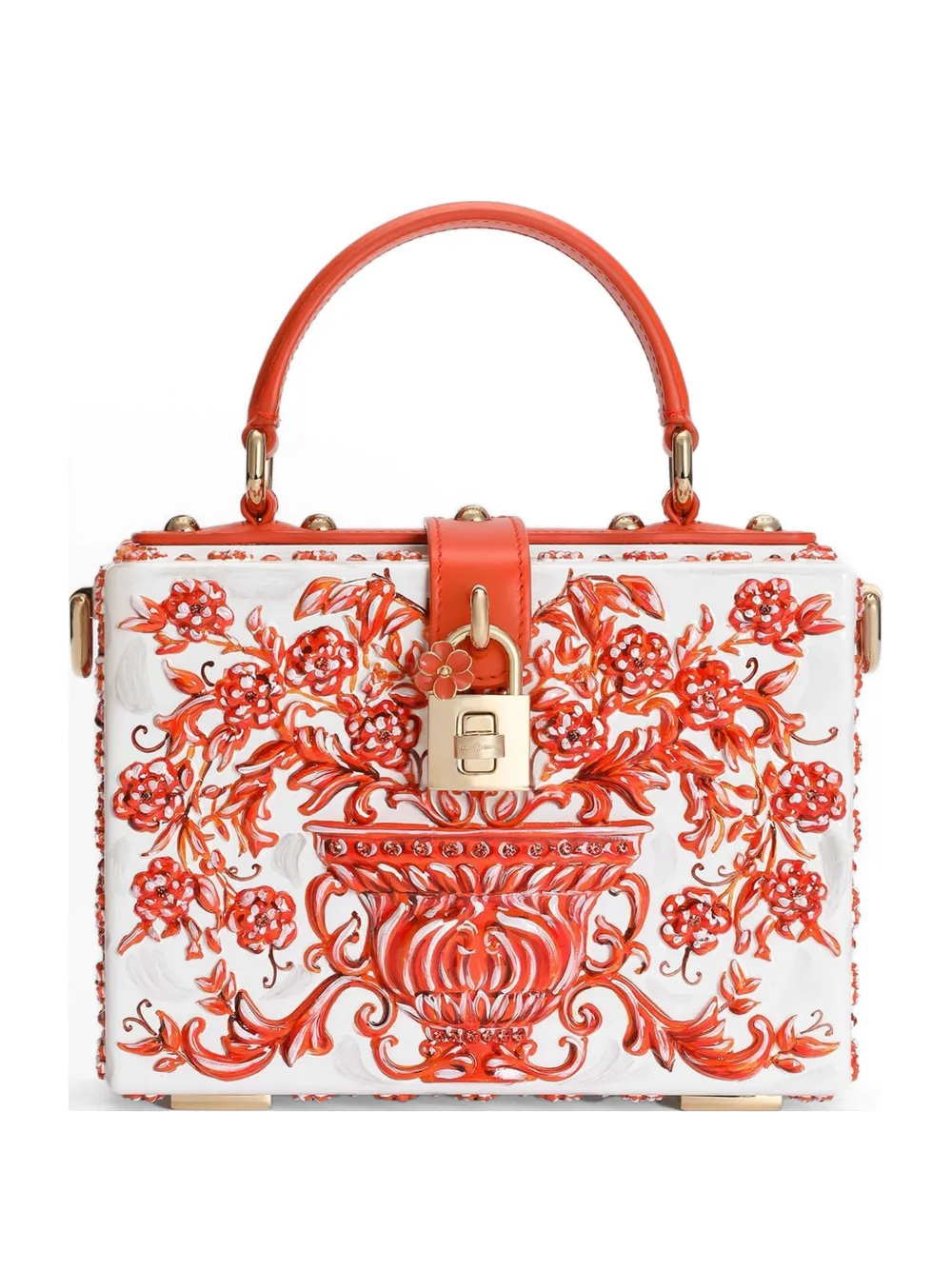 Dolce & Gabbana floral-relief tote bag - Bianco