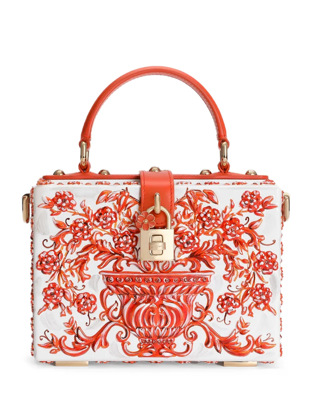 Dolce & Gabbana floral-relief tote bag - Bianco