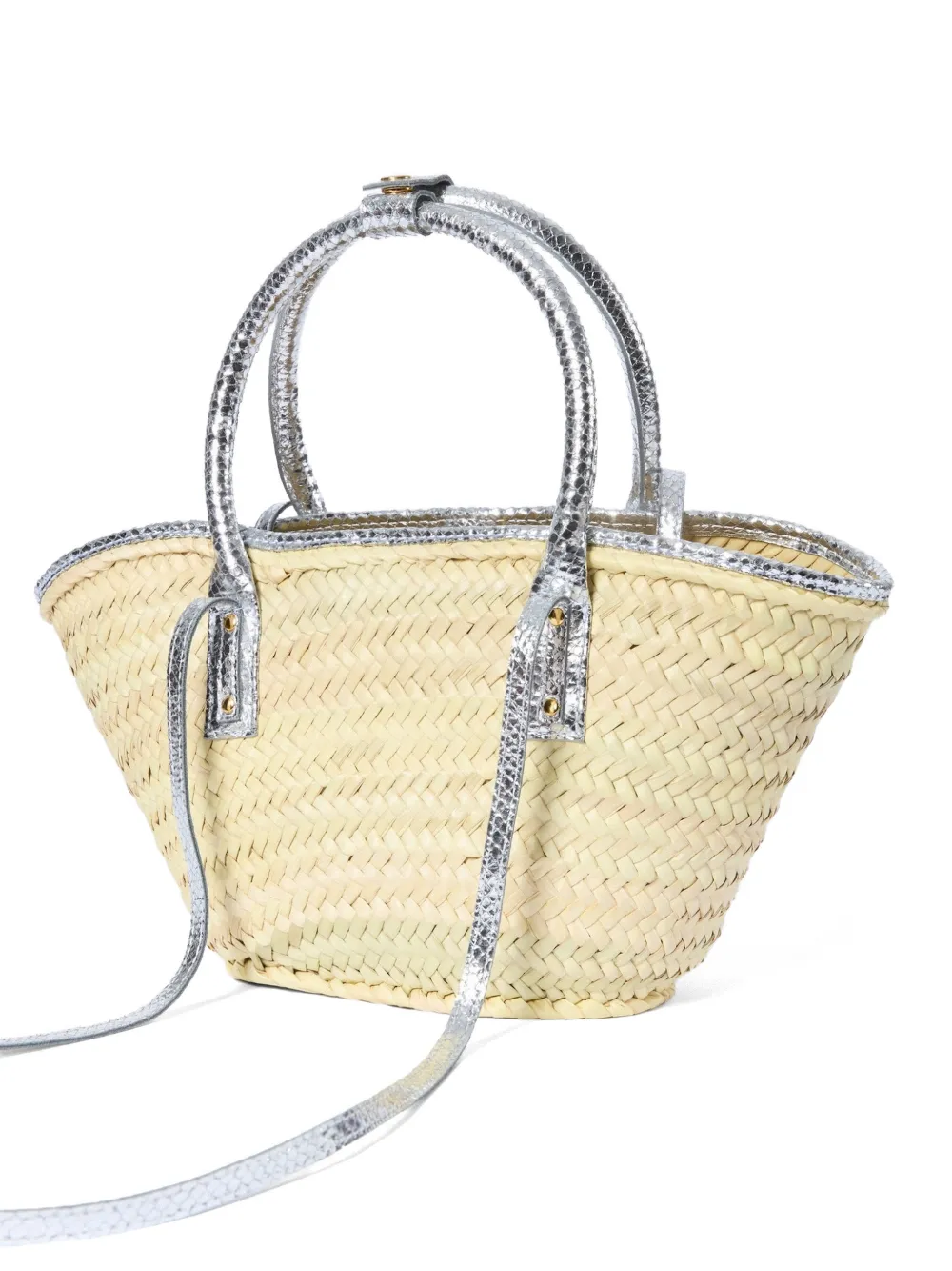 Jacquemus Soli kleine geweven shopper Beige