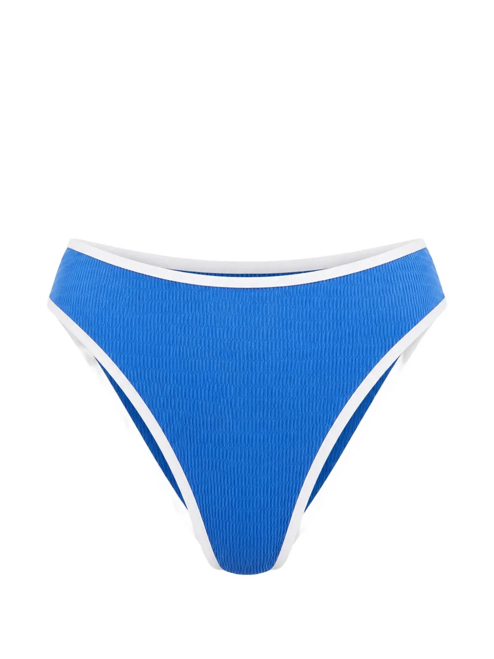 Seafolly Beach Bound textured-finish contrast-trim bikini bottoms - Blu