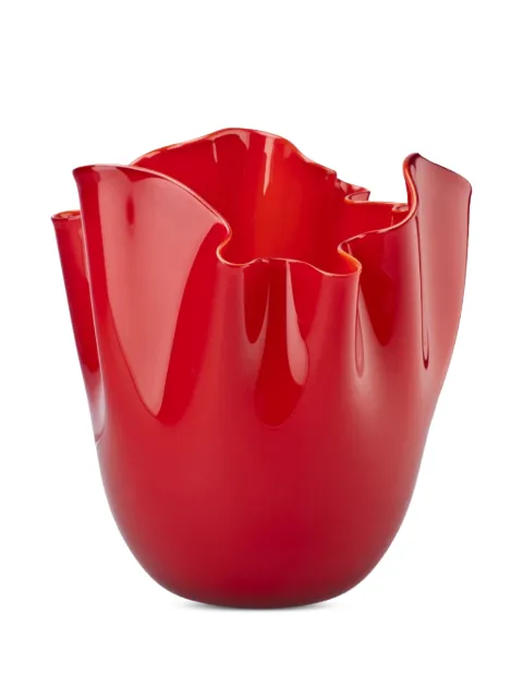 Venini Fazzoletto ruffled glass vase