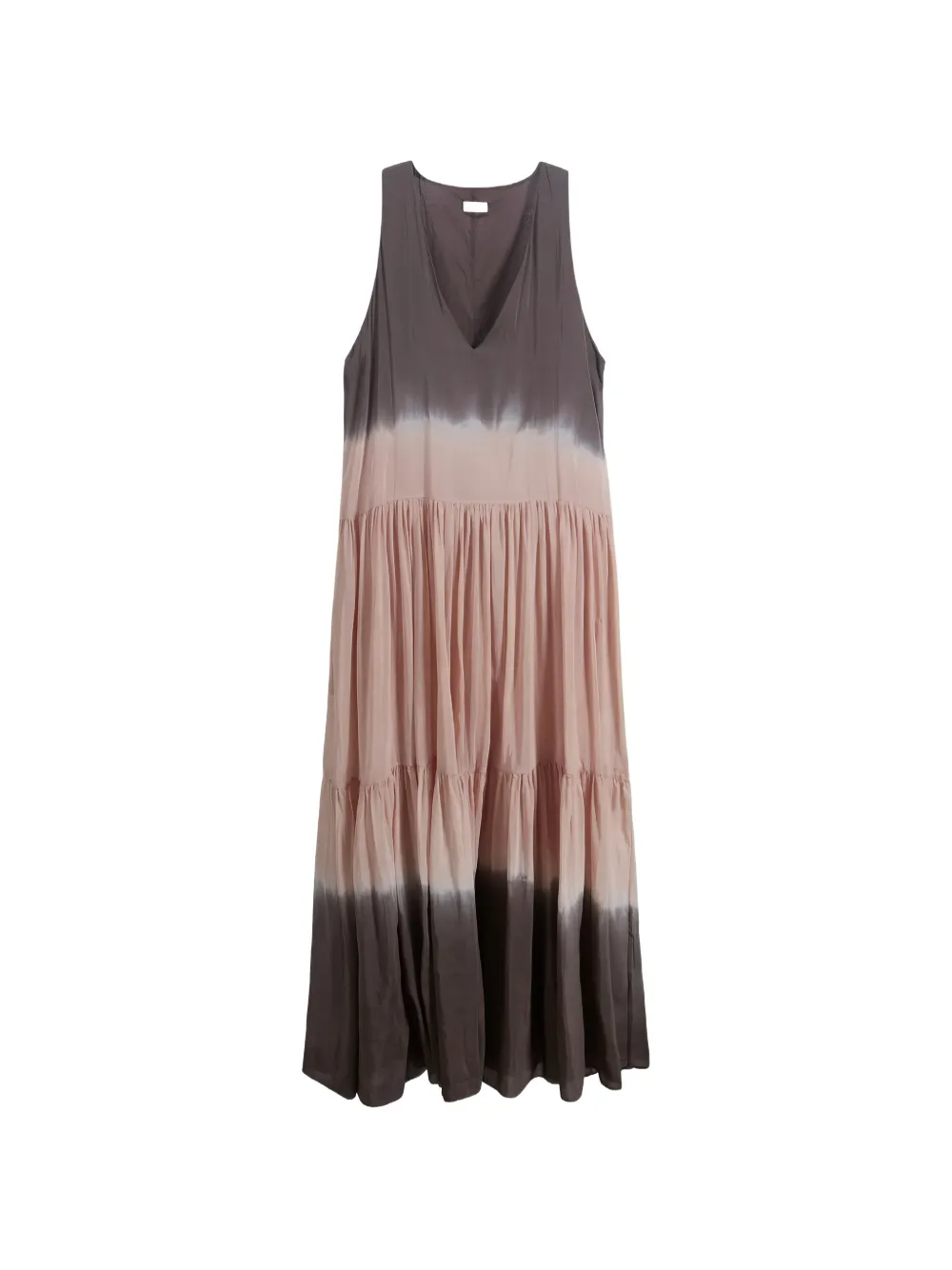 Roberto Collina Tie-dye tiered maxi dress - Neutrals