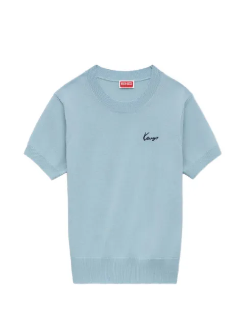 Kenzo — logo-embroidered short-sleeved sweater
