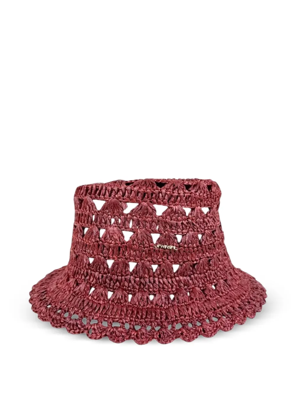TWINSET Gehaakte vissershoed Rood