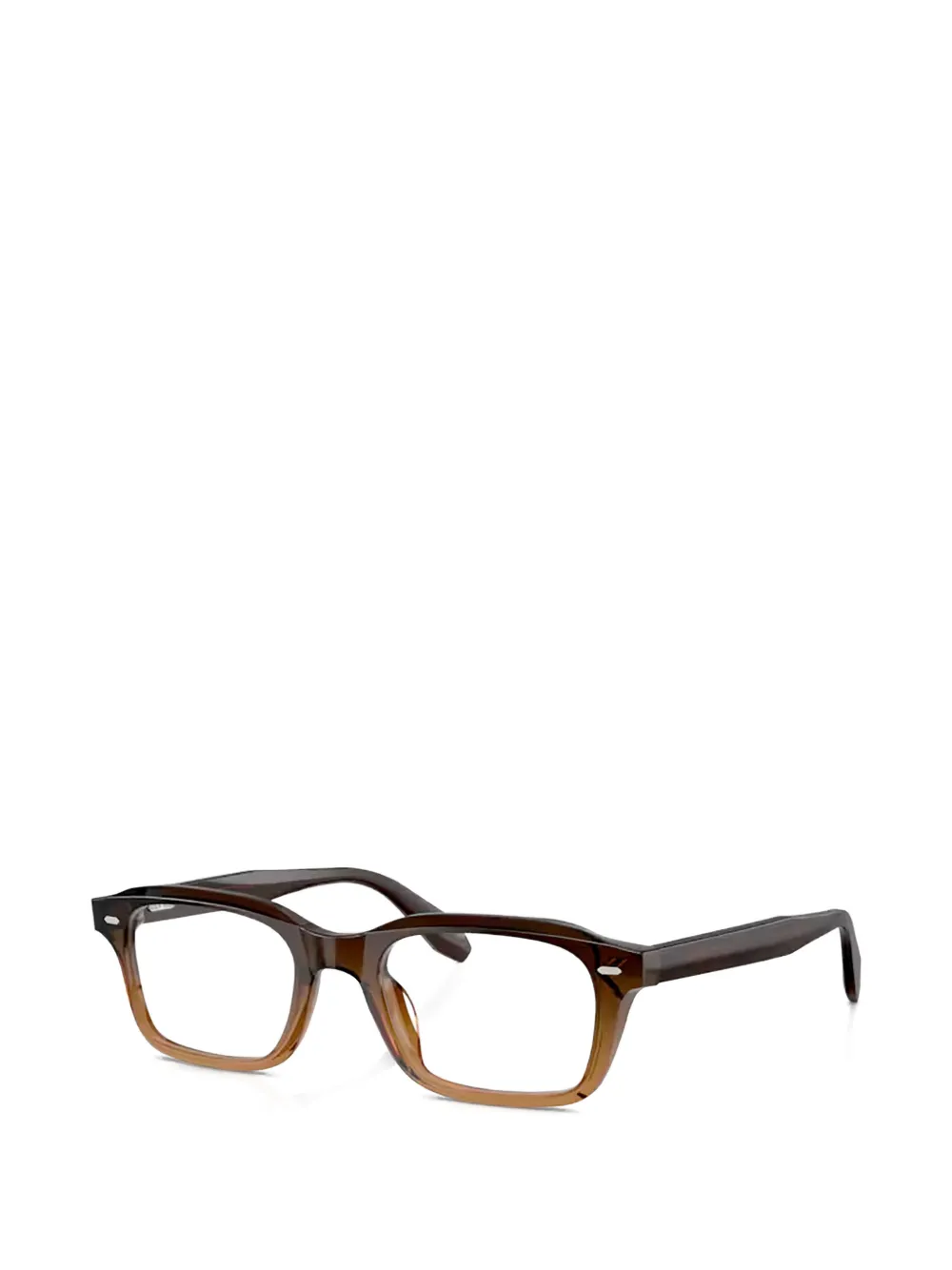 Oliver Peoples Bril met vierkant montuur Bruin