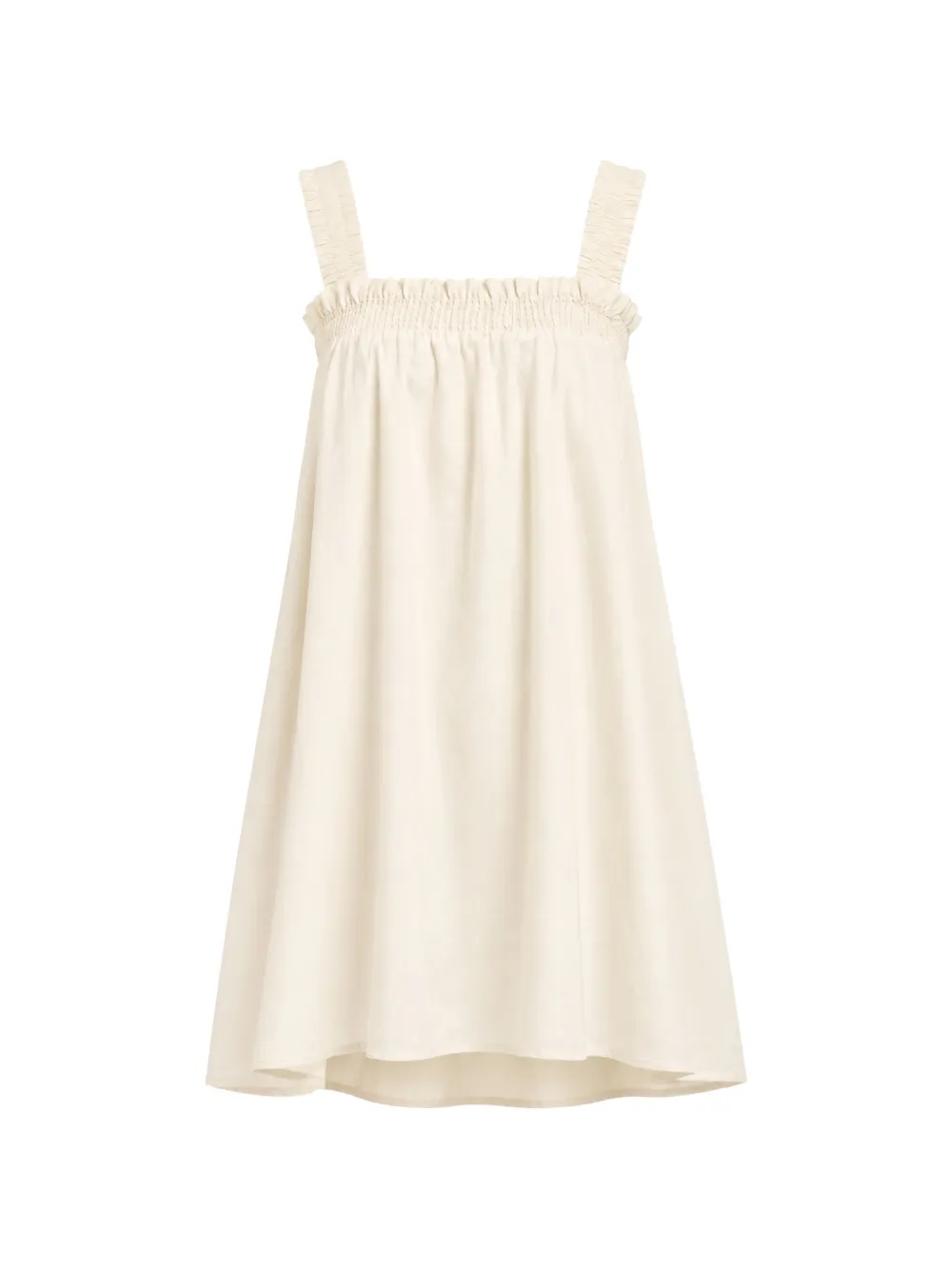 Seafolly gathered-band sleeveless linen mini dress - Toni neutri