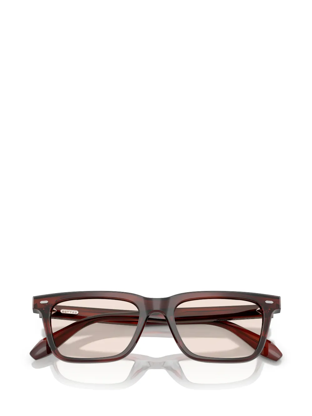 Oliver Peoples Bril met vierkant montuur Bruin