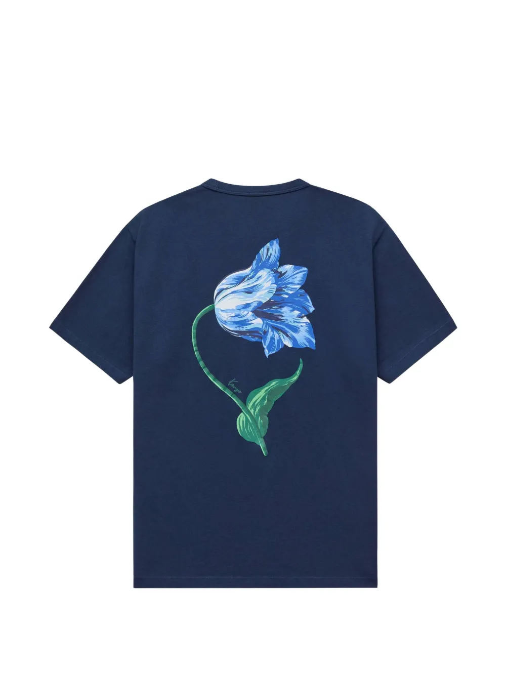 Kenzo T-shirt met bloemenprint Blauw
