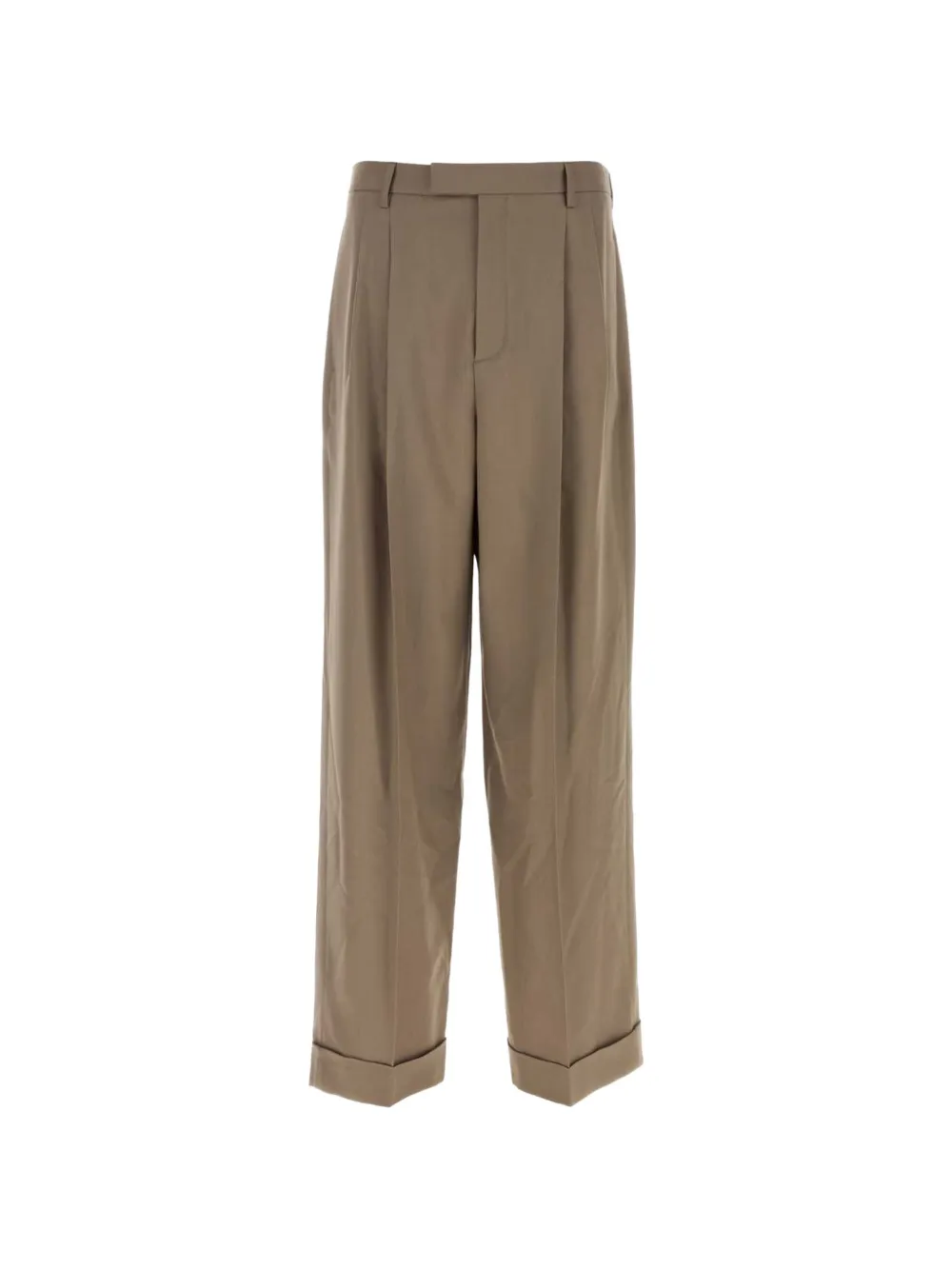 Valentino Garavani pleated turn-up trousers - Nude