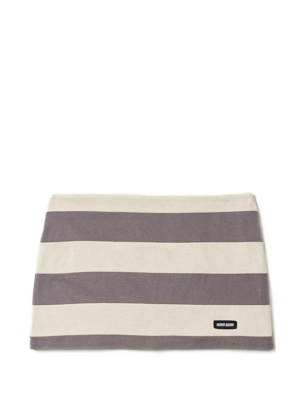 Miu Miu embroidered striped skirt - Grigio