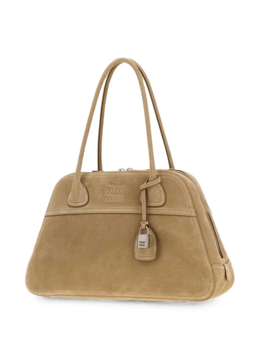 Miu Vivant suède schoudertas Beige