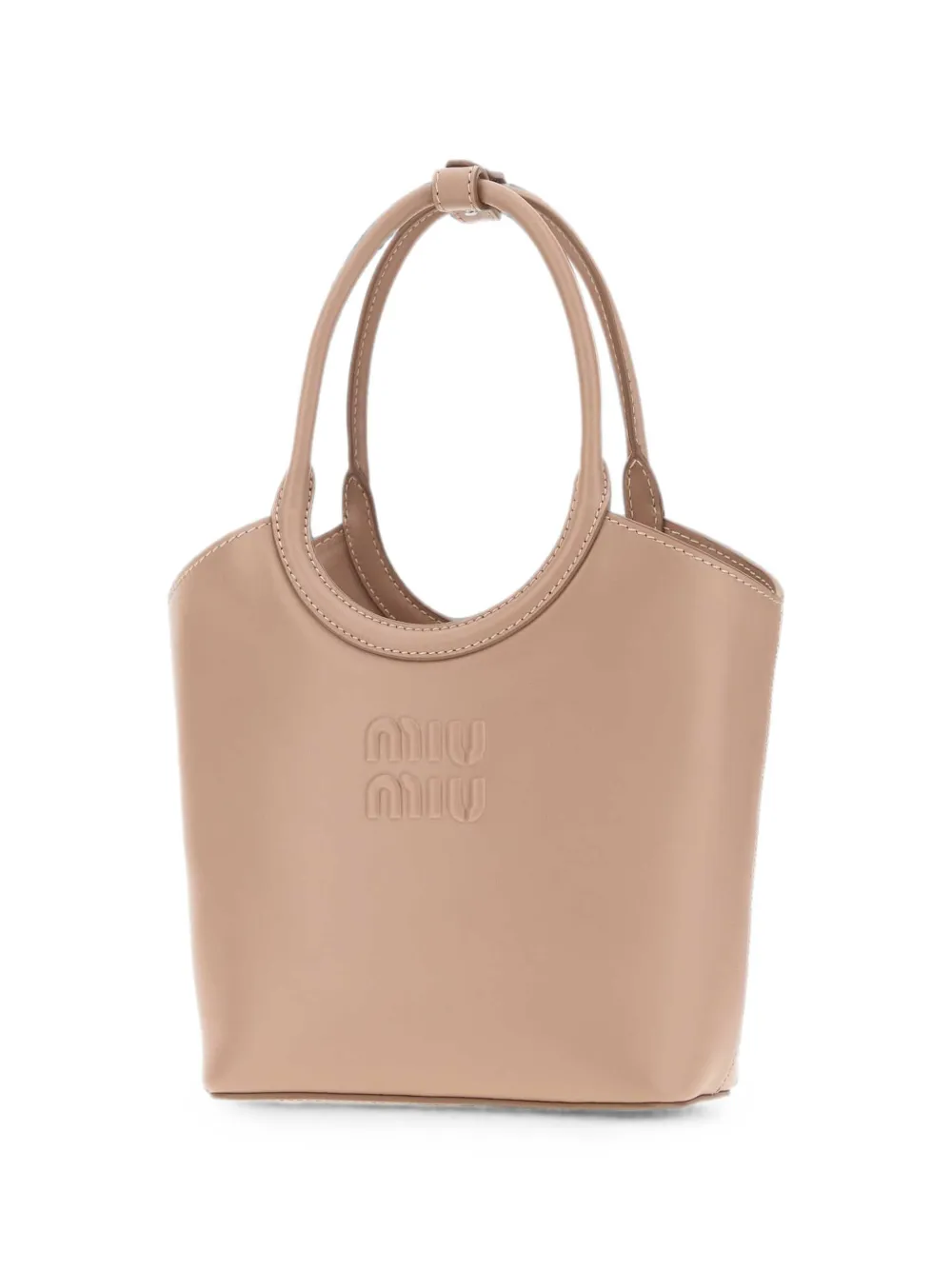  Miu Miu Bolso De Hombro Ivy Con Logo En Relieve - Neutro 