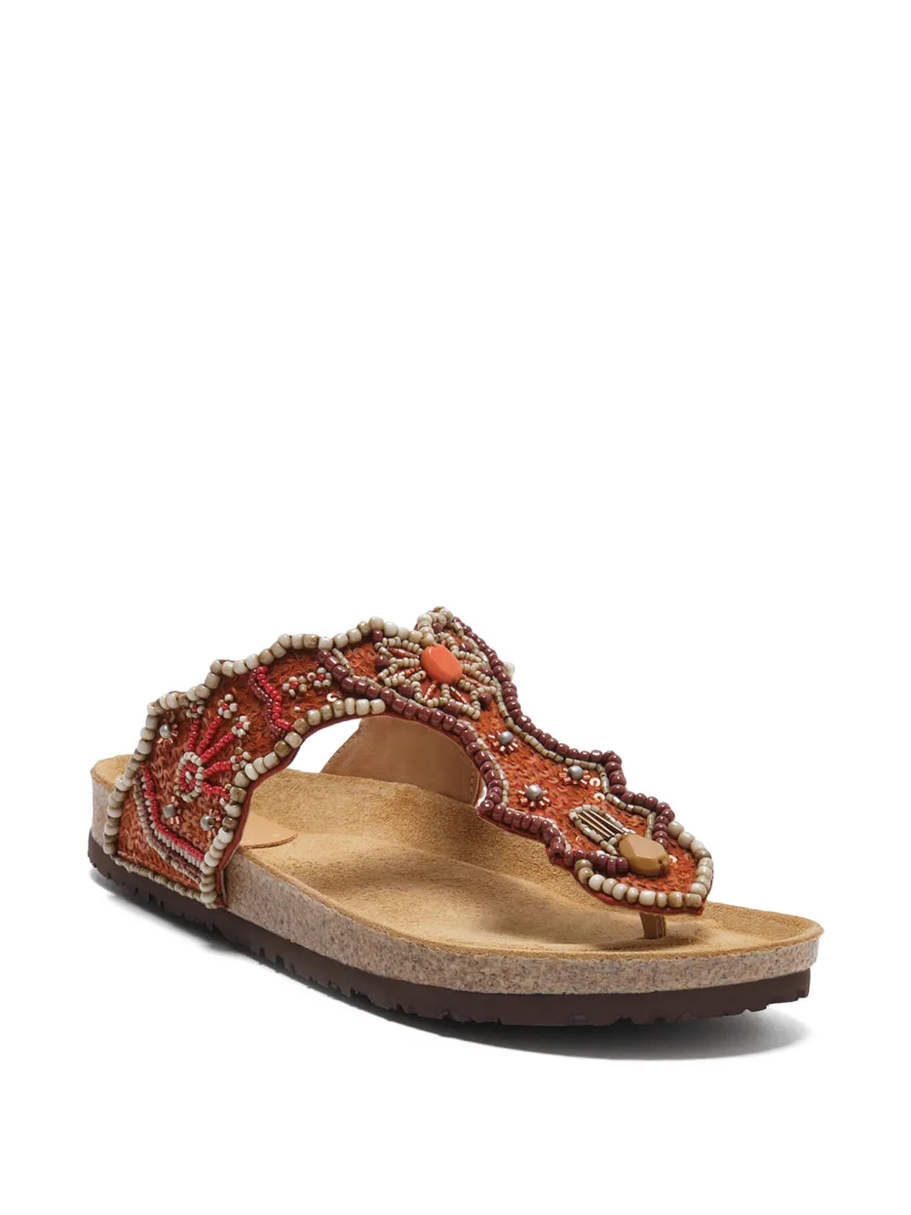 MALIPARMI Sunset Paisley Infrabijoux bead-embellished sandals Oranje