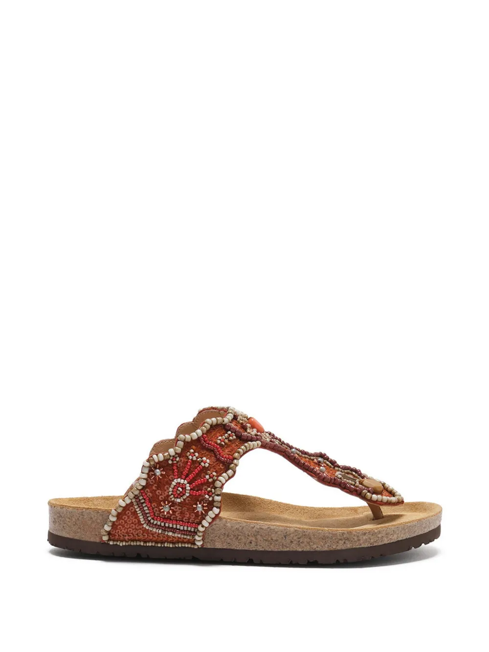 MALIPARMI Sunset Paisley Infrabijoux bead-embellished sandals Oranje