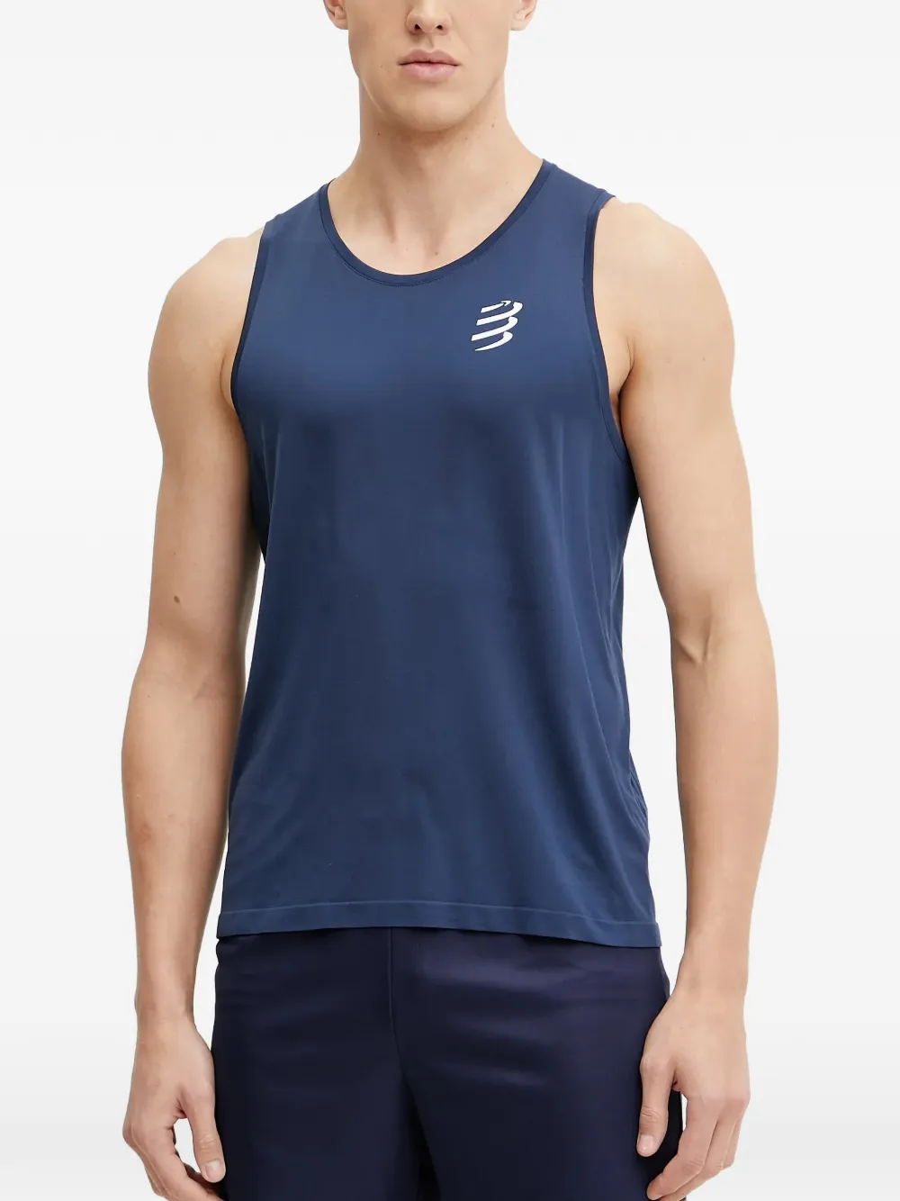 Compressport logo-print tank top - Blau