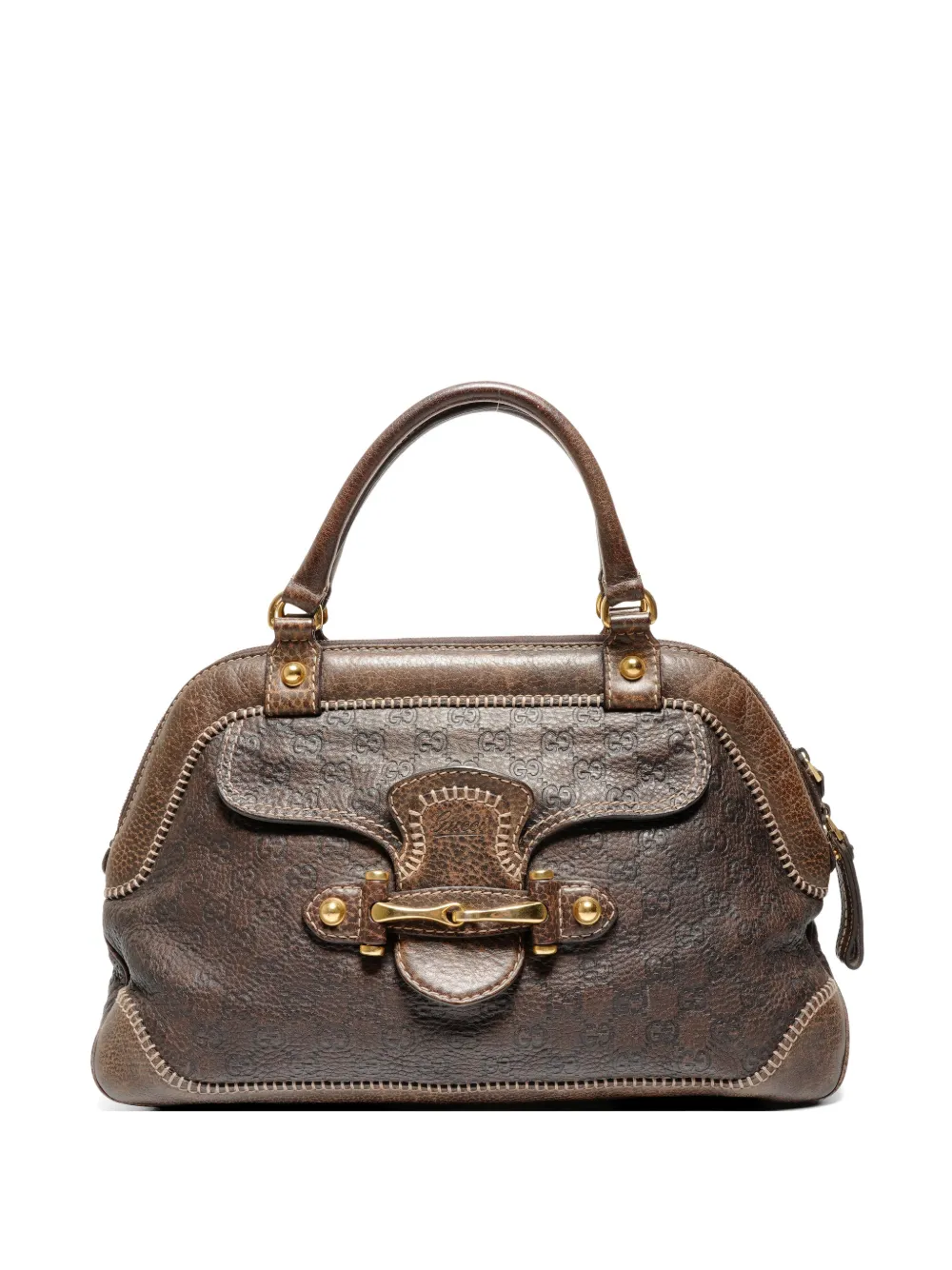 Gucci Pre-Owned 2000-2010s Horse-bit Boston bag - Marrone