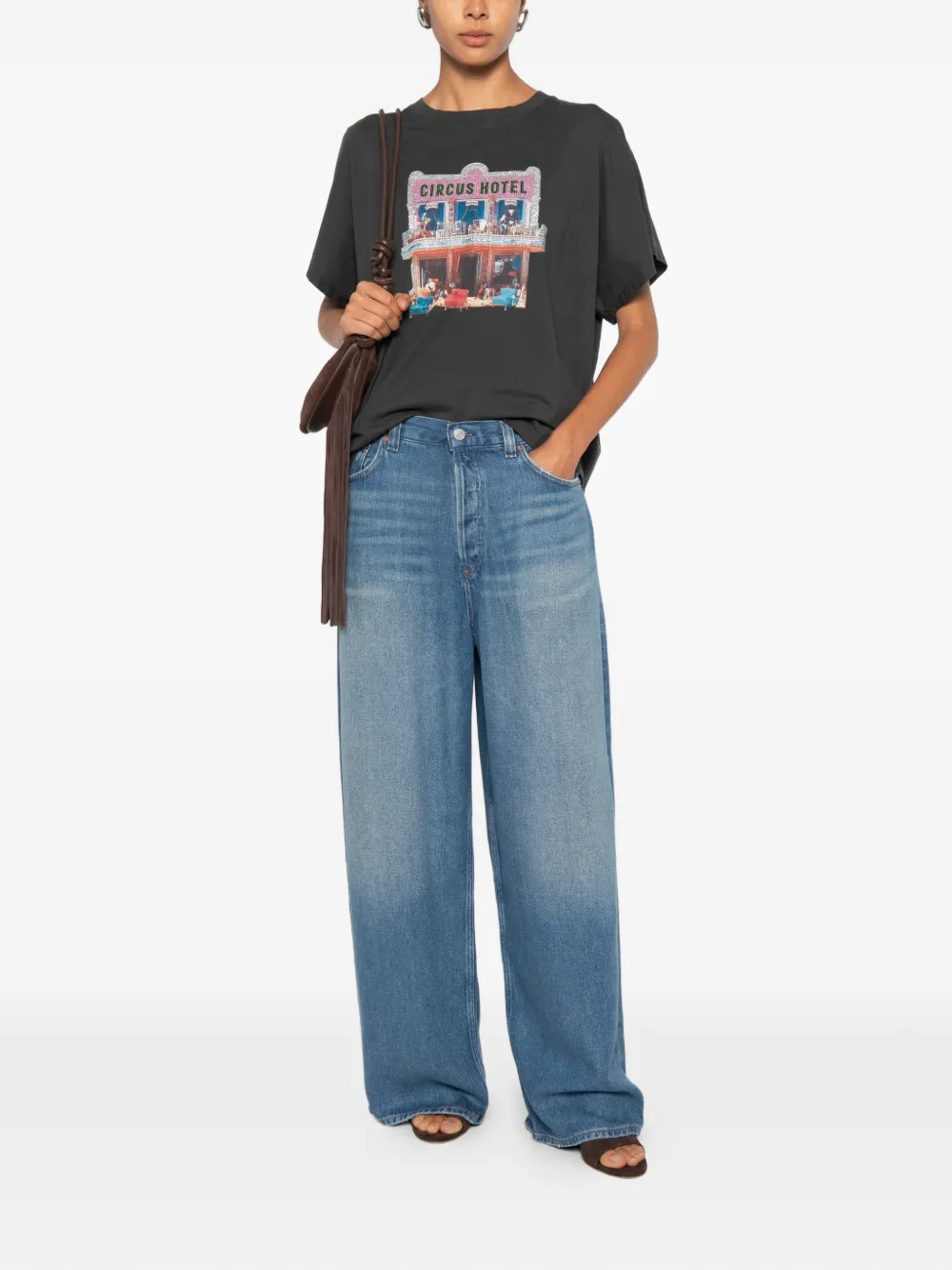 AGOLDE Flyweight denim jeans met vervaagd effect Blauw
