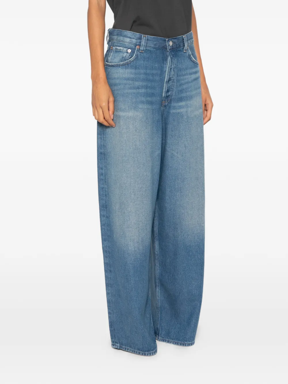 AGOLDE Flyweight denim jeans met vervaagd effect Blauw