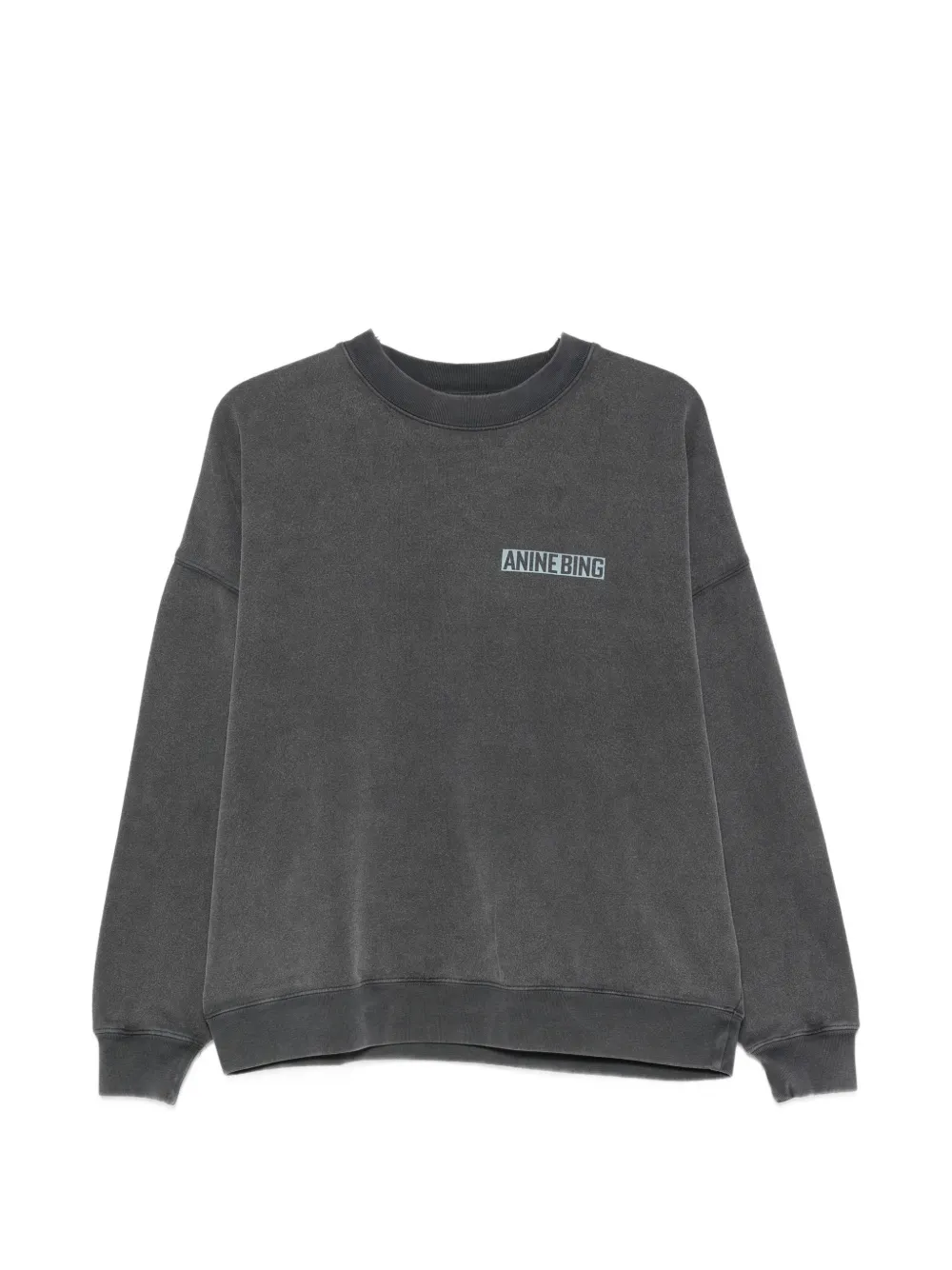 ANINE BING Miles logo-print cotton sweatshirt - Grigio