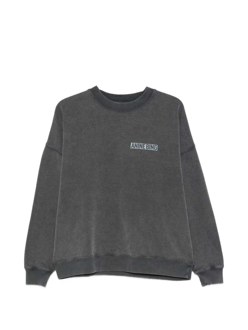 ANINE BING Miles logo-print cotton sweatshirt - Grigio