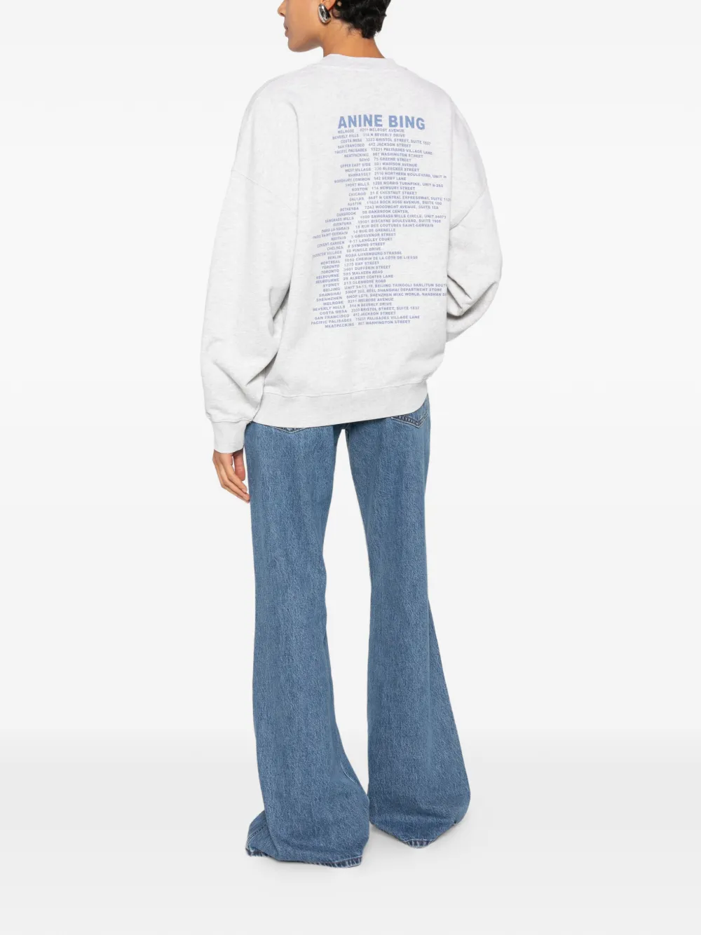 ANINE BING Sweater met logoprint Grijs